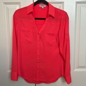 Express Portofino Shirt in Bright Neon Pink